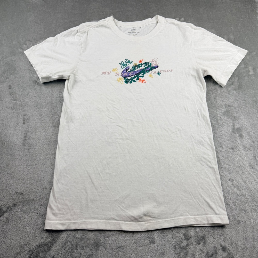 Nike My Nike Friends Women's S Small Graphic T-Shirt White